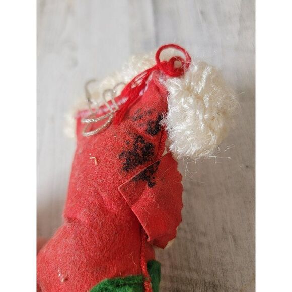 Plush stocking little girl handmade ornament Xmas - Picture 7 of 7